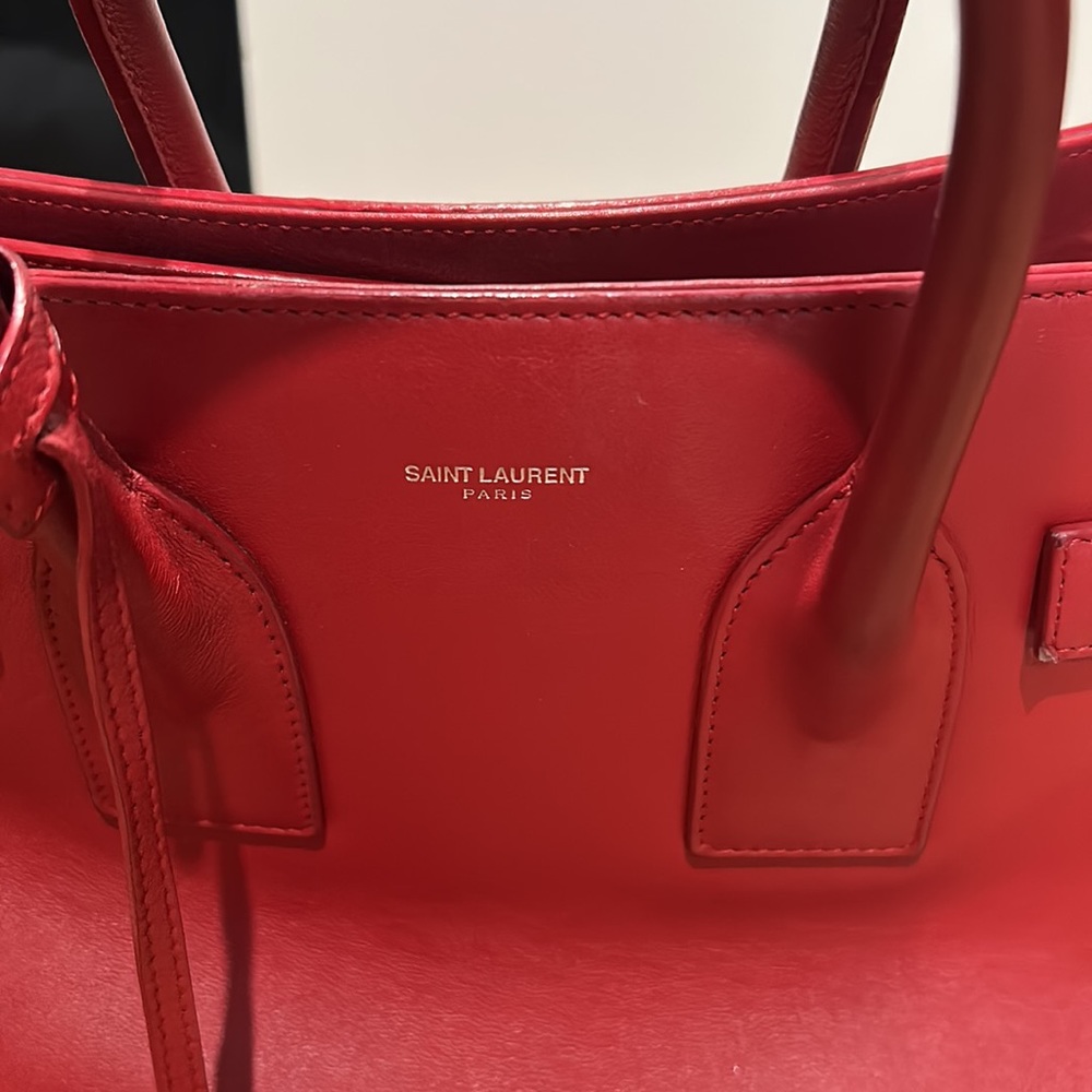 Saint Laurent YSL sac du jour medium red bag - Picture 2 of 10